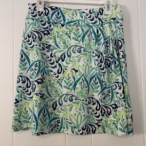 Title Nine Womens Medium Breeze Skirt Blue Floral Tropical Short size M